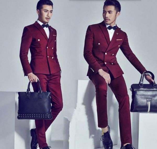 latest coat pant designs burgundy double breasted custom men's wedding suit blazer bridegroom slim fit 2 pieces tuxedo vestido f suits, White;black
latest coat pant designs burgundy double breasted custom men's wedding suit blazer bridegroom slim fit 2 pieces tuxedo vestido f suits, White;black