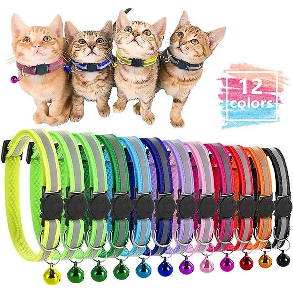 portable quick release pet cat collar neck strap kitten safety bell ring necklace skin-friendly nylon reflective collars & leads
portable quick release pet cat collar neck strap kitten safety bell ring necklace skin-friendly nylon reflective collars & leads