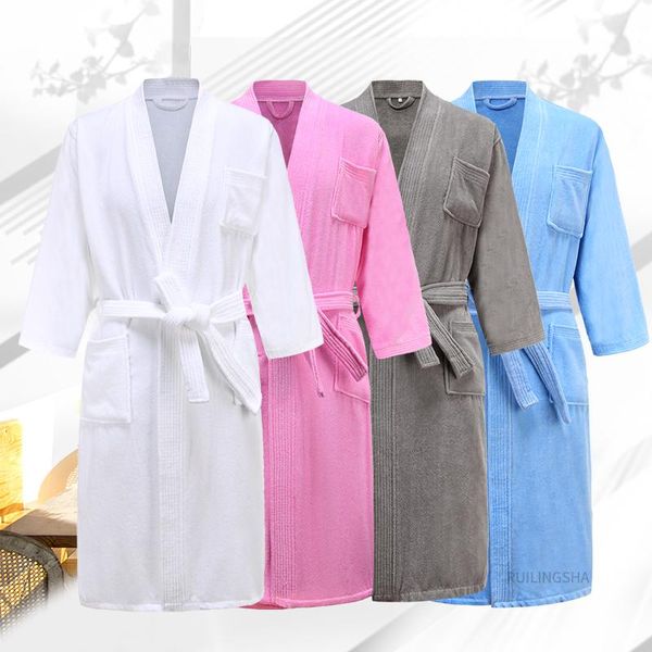 men's sleepwear men weight 40-120kg 100% cotton kimono terry bath robe water absorbent waffle towel bathrobe plus dressing gown women, Black;brown
men's sleepwear men weight 40-120kg 100% cotton kimono terry bath robe water absorbent waffle towel bathrobe plus dressing gown women, Black;brown