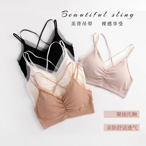 korean version gathered suspender, beautiful back and chest wrapped, female anti light girl with cushion, slim v-neck vest, Black;white
korean version gathered suspender, beautiful back and chest wrapped, female anti light girl with cushion, slim v-neck vest, Black;white
