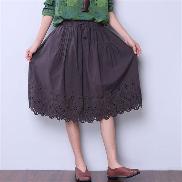 skirts cotton women skirt lacing hollowed loose string causal gray, Black
skirts cotton women skirt lacing hollowed loose string causal gray, Black