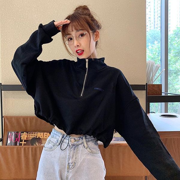 women's hoodies & sweatshirts oversize zipper stand letter print casual spring autumn long sleeve clothing korean harajuku black
women's hoodies & sweatshirts oversize zipper stand letter print casual spring autumn long sleeve clothing korean harajuku black