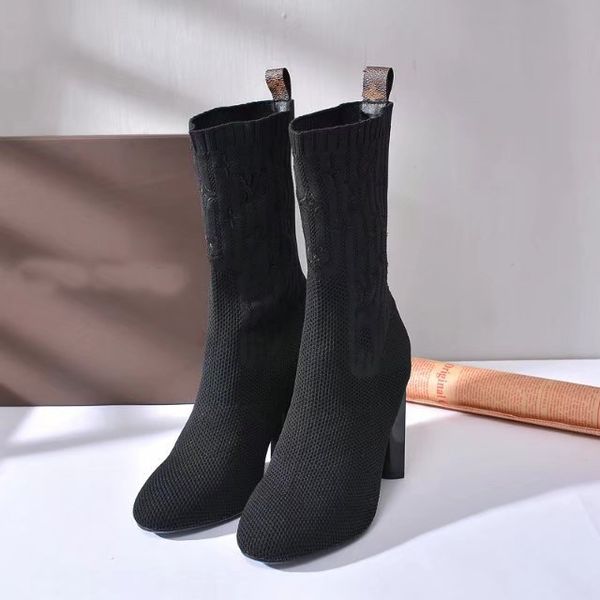 nkle hlaf high heel 10cm woolen sock-like booties ladies high boots aftergame quincunx heel size 35-40, Black
nkle hlaf high heel 10cm woolen sock-like booties ladies high boots aftergame quincunx heel size 35-40, Black