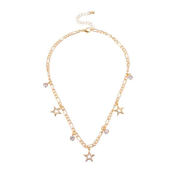 chokers 2021 european and american luxury vintange star necklace rhinestone short colares metal fashion chain, Golden;silver
chokers 2021 european and american luxury vintange star necklace rhinestone short colares metal fashion chain, Golden;silver