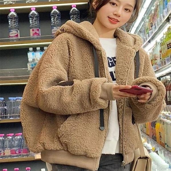 women's jackets lamb wool coat loose sweatshirt woman thick casual jacket warm outwear, Black;brown
women's jackets lamb wool coat loose sweatshirt woman thick casual jacket warm outwear, Black;brown
