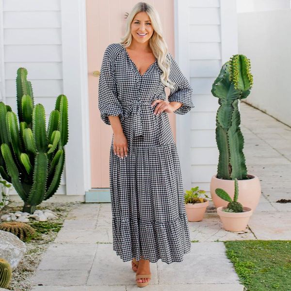 casual dresses women loose print long sleeve dress french waist closing mid length, Black;gray
casual dresses women loose print long sleeve dress french waist closing mid length, Black;gray