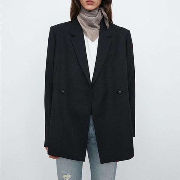 women's suits & blazers 2021 autumn winter women office blazer coat ladies notched double-breasted fashion jacket outwear with pockets, White;black
women's suits & blazers 2021 autumn winter women office blazer coat ladies notched double-breasted fashion jacket outwear with pockets, White;black