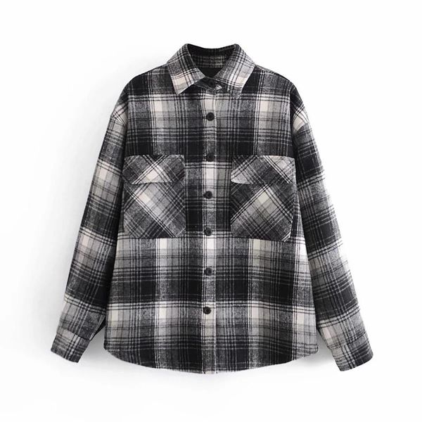 fall winter women jacket checked coat long sleeves shirt-style thicken casual fashion outfits 210420, Black;brown
fall winter women jacket checked coat long sleeves shirt-style thicken casual fashion outfits 210420, Black;brown