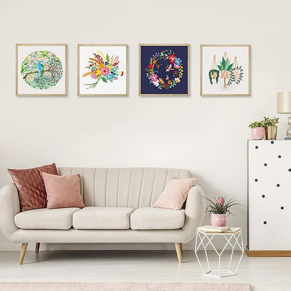 other arts and crafts 4 pack embroidery starter kit, ayiyun cross stitch kit for beginners with floral plant pattern instructions
other arts and crafts 4 pack embroidery starter kit, ayiyun cross stitch kit for beginners with floral plant pattern instructions