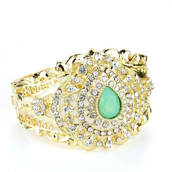 bangle sunspicems trendy gold color women crystal morocco dubai mint green bridal wedding jewelry bijoux, Black
bangle sunspicems trendy gold color women crystal morocco dubai mint green bridal wedding jewelry bijoux, Black