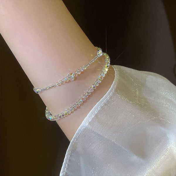 beaded, strands lovelink fashion charm irregular transparent austria crystal bead bracelets for women stretch bracelet wedding party jewelry, Black 
beaded, strands lovelink fashion charm irregular transparent austria crystal bead bracelets for women stretch bracelet wedding party jewelry, Black