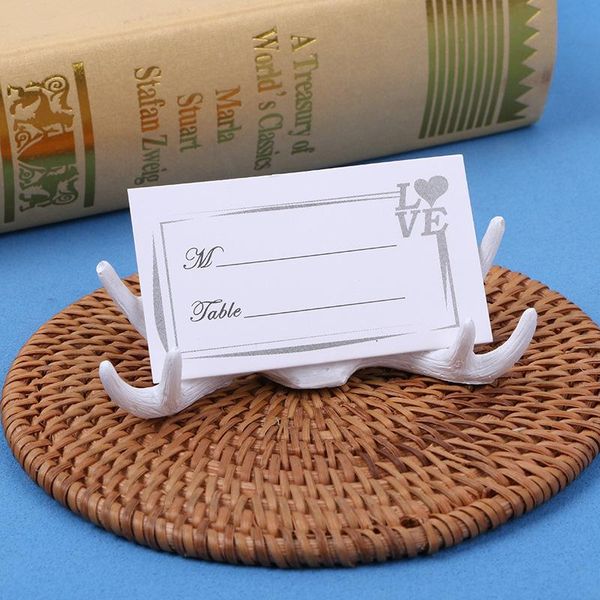 party decoration white resin antler place card holder for wedding cards table
party decoration white resin antler place card holder for wedding cards table