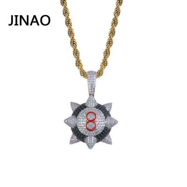 pendant necklaces jinao iced out necklace hip hop jewelry number8 ball gold color cubic zircon men's women gift, Silver
pendant necklaces jinao iced out necklace hip hop jewelry number8 ball gold color cubic zircon men's women gift, Silver