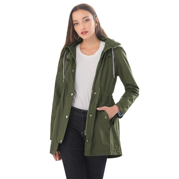 women's jackets coat women army green 2021 spring autumn fashion europe and america plus size loose waterproof hooded jacket feminina, Black;brown
women's jackets coat women army green 2021 spring autumn fashion europe and america plus size loose waterproof hooded jacket feminina, Black;brown
