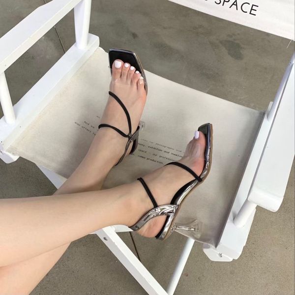 slippers pvc transparent women sandals clear high heels narrow band solid color fashion slides party pumps dress shoes woman 2edh, Black
slippers pvc transparent women sandals clear high heels narrow band solid color fashion slides party pumps dress shoes woman 2edh, Black