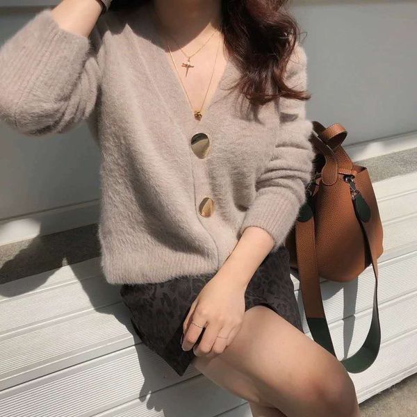 women's knits & tees autumn knited mohair v-neck sweaters womens cardigans winter knit soft imitation mink sweaters female gsrh, White
women's knits & tees autumn knited mohair v-neck sweaters womens cardigans winter knit soft imitation mink sweaters female gsrh, White