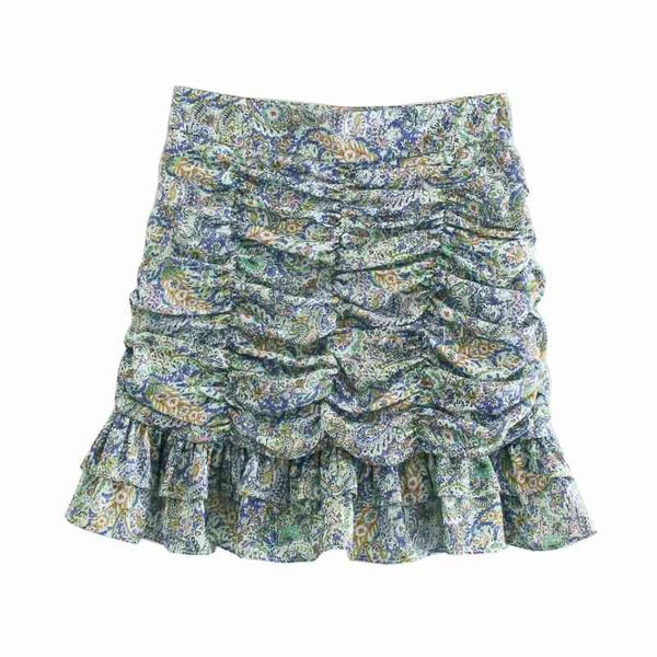 spring women vintage paisley print ruffled hem pleated mini skirt casual female clothes p2005 210430, Black
spring women vintage paisley print ruffled hem pleated mini skirt casual female clothes p2005 210430, Black