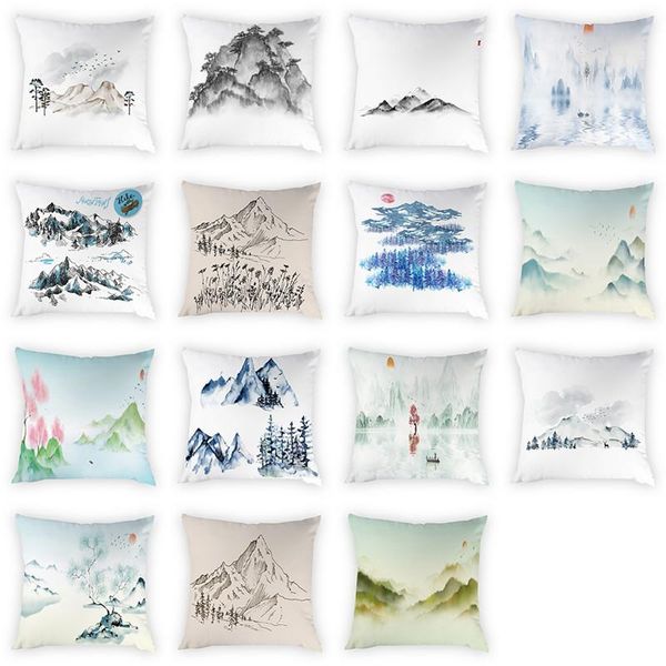cushion/decorative pillow landscape pattern cushion cover decorative cases black and white painting peach skin home decoration 45x45cm
cushion/decorative pillow landscape pattern cushion cover decorative cases black and white painting peach skin home decoration 45x45cm