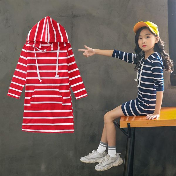 spring fashion teen girl dresses kids girls stripe hooded long sleeve slim pencil princess casual sport stylish clothing, Red;yellow
spring fashion teen girl dresses kids girls stripe hooded long sleeve slim pencil princess casual sport stylish clothing, Red;yellow