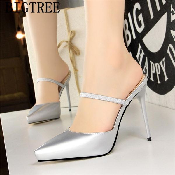 dress shoes female party sandals platform bigtree patent leather women mules high heels pumps tacones, Black
dress shoes female party sandals platform bigtree patent leather women mules high heels pumps tacones, Black