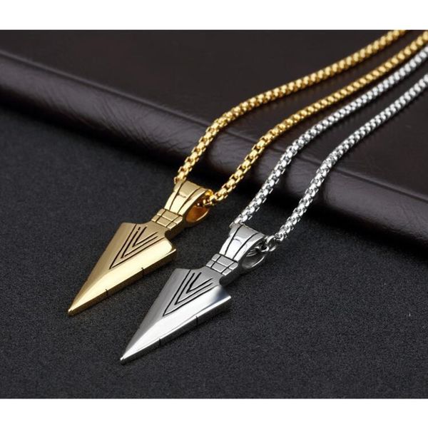 stainless steel arrow pendant necklace paired with pearl chain hip hop men's vintage accessories punk jewelry, Silver
stainless steel arrow pendant necklace paired with pearl chain hip hop men's vintage accessories punk jewelry, Silver