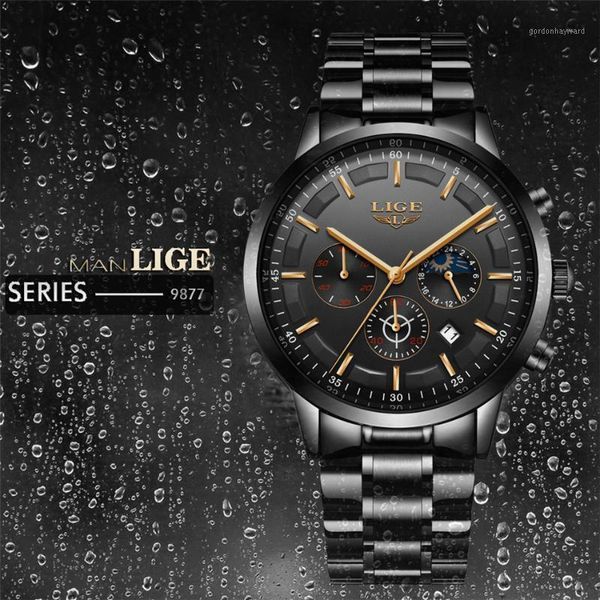 wristwatches lige fashion black military sports stainless steel waterproof men watch luxury business quartz male clock 9877, Slivery;brown
wristwatches lige fashion black military sports stainless steel waterproof men watch luxury business quartz male clock 9877, Slivery;brown