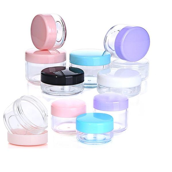 storage bottles & jars 5/10pcs empty 2- 20g travel small colorful covers clear plastic cosmetic pot with lid for face cream lip contain
storage bottles & jars 5/10pcs empty 2- 20g travel small colorful covers clear plastic cosmetic pot with lid for face cream lip contain