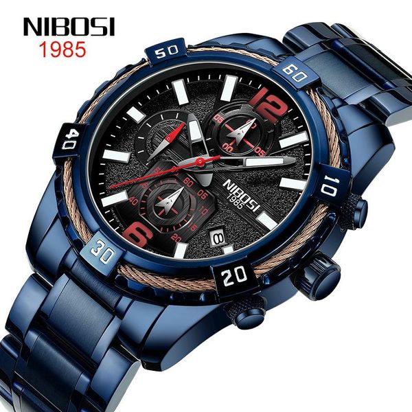 wristwatches nibosi quartz watch men calendar military big dial waterproof sport chronograph mens watches relogio masculino, Slivery;brown
wristwatches nibosi quartz watch men calendar military big dial waterproof sport chronograph mens watches relogio masculino, Slivery;brown