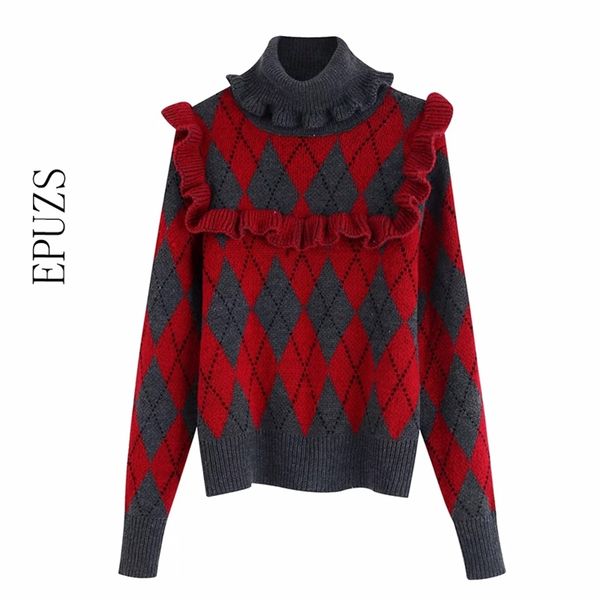 winter thick turtleneck sweater women vintage long sleeve rhombic knitted pullover casual jumpers 210521, White;black
winter thick turtleneck sweater women vintage long sleeve rhombic knitted pullover casual jumpers 210521, White;black