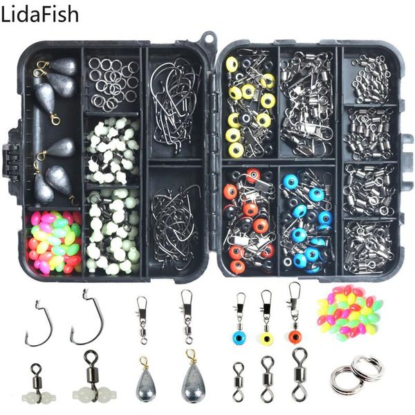 251pcs fishing accessories kit tackle box including jig hooks swivel snaps sinkers line connector for bass
251pcs fishing accessories kit tackle box including jig hooks swivel snaps sinkers line connector for bass