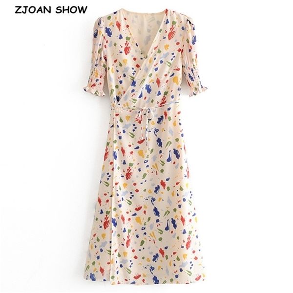 vintage france v neck front slit colored print wrap dress holiday woman tie bow lace up waist short sleeve midi tea dresses 210429, Black;gray
vintage france v neck front slit colored print wrap dress holiday woman tie bow lace up waist short sleeve midi tea dresses 210429, Black;gray