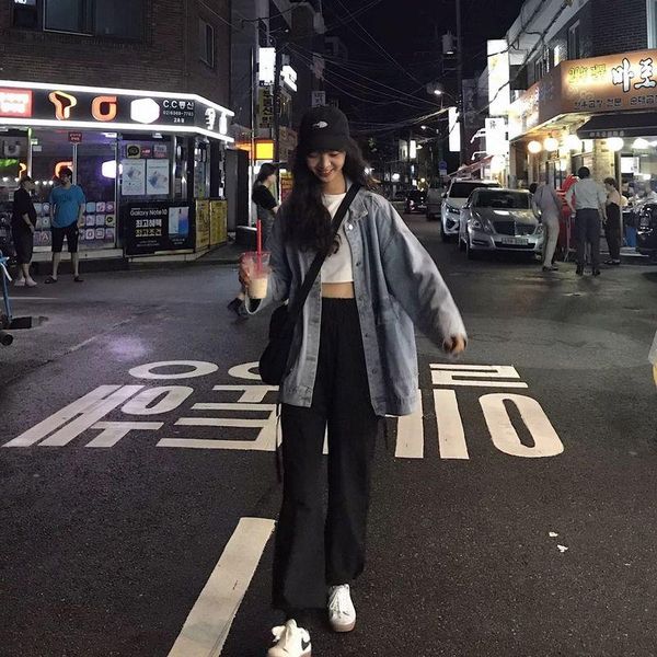 women's jackets spring jacket female retro personality korean casual long-sleeved denim student trend vintage clothes, Black;brown
women's jackets spring jacket female retro personality korean casual long-sleeved denim student trend vintage clothes, Black;brown