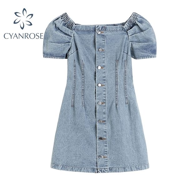 dresses women denim ruffles slash neck slim summer preppy style vintage casual chic female short sleeve dress 210515, Black;gray
dresses women denim ruffles slash neck slim summer preppy style vintage casual chic female short sleeve dress 210515, Black;gray