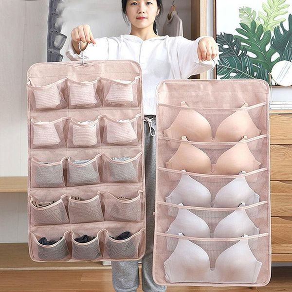 storage boxes & bins hanging underwear bag double-sided folding clothing organizer clear socks bra rack hanger for wardrobe
storage boxes & bins hanging underwear bag double-sided folding clothing organizer clear socks bra rack hanger for wardrobe