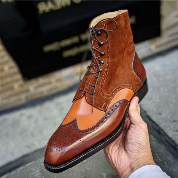 dress shoes men's synthetic leather boots with handmade laces, classic hand-made boots, low pipe, casual combat style, kr195, winter 2v, Black
dress shoes men's synthetic leather boots with handmade laces, classic hand-made boots, low pipe, casual combat style, kr195, winter 2v, Black