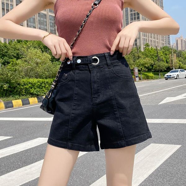 women's shorts korean style stretch large size denim women 2021 summer fashion loose casual high waist thin wide leg a-line, White;black
women's shorts korean style stretch large size denim women 2021 summer fashion loose casual high waist thin wide leg a-line, White;black