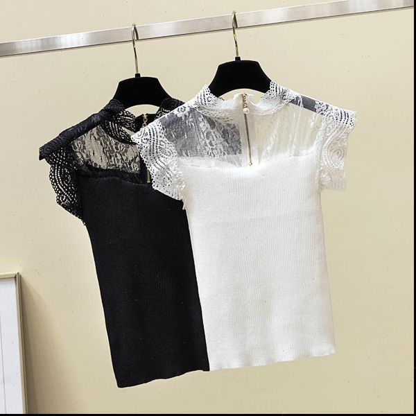 lace blouse women shirts black and white off shoulder with collar knitted patchwork ladies
lace blouse women shirts black and white off shoulder with collar knitted patchwork ladies