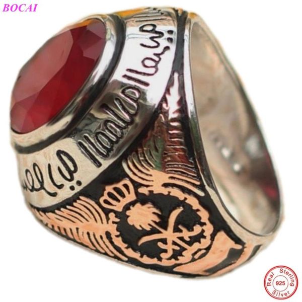 cluster rings bocai retro red black elliptical s925 sterling silver men's ring thai fashion jewelry for men 925, Golden;silver
cluster rings bocai retro red black elliptical s925 sterling silver men's ring thai fashion jewelry for men 925, Golden;silver
