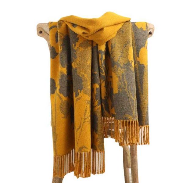 2021 autumn winter korean versatile jacquard cashmere imitation scarf women's double-sided tassel shawl warm bib, Blue;gray
2021 autumn winter korean versatile jacquard cashmere imitation scarf women's double-sided tassel shawl warm bib, Blue;gray