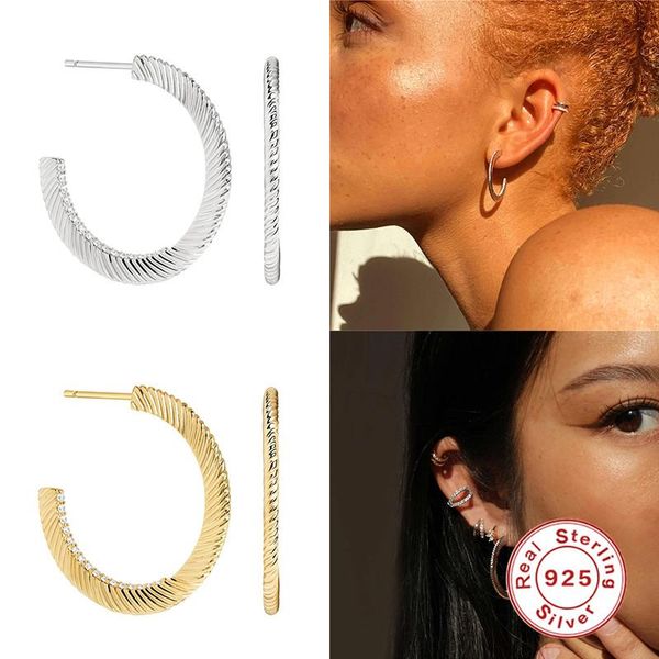 hoop & huggie viny silver 925 jewelry earrings for women c shape stud gold/silver 2021 trend bijoux femme oorbel diamant gift, Golden;silver
hoop & huggie viny silver 925 jewelry earrings for women c shape stud gold/silver 2021 trend bijoux femme oorbel diamant gift, Golden;silver
