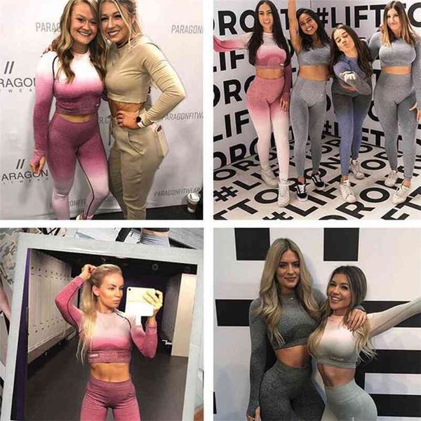ombre sportswear yoga set women sports clothing fitness suit gym seamless workout sport outfit for woman athletic wear 210821, Gray
ombre sportswear yoga set women sports clothing fitness suit gym seamless workout sport outfit for woman athletic wear 210821, Gray