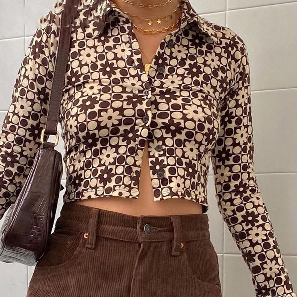 women's t-shirt harajuku printed vintage y2k brown crop women casual single-breasted tshirts long sleeve korean cute outfits, White
women's t-shirt harajuku printed vintage y2k brown crop women casual single-breasted tshirts long sleeve korean cute outfits, White