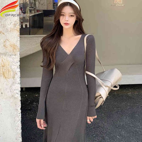 casual dresses autumn winter sweater women v neck cross rib knitting long sleeve gray beige black a line maxi shkz, Black;gray
casual dresses autumn winter sweater women v neck cross rib knitting long sleeve gray beige black a line maxi shkz, Black;gray