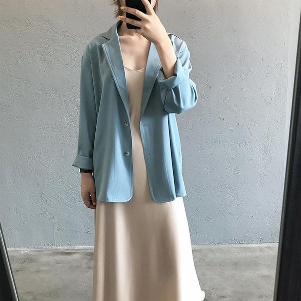 women's suits & blazers fashion women 2021 summer thin blazer loose office ladies full sleeve suit coat jacket female casual outerwear, White;black
women's suits & blazers fashion women 2021 summer thin blazer loose office ladies full sleeve suit coat jacket female casual outerwear, White;black