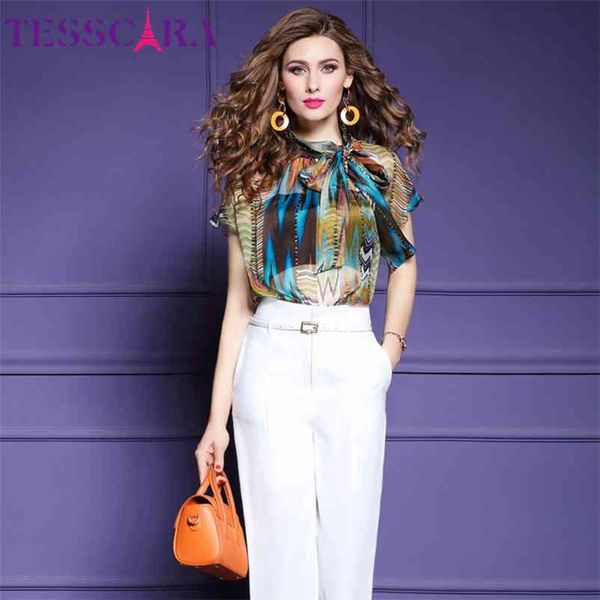 tesscara women summer elegant chiffon blouse shirt feminine office party female designer shirts plus size s-3xl 210401, White
tesscara women summer elegant chiffon blouse shirt feminine office party female designer shirts plus size s-3xl 210401, White
