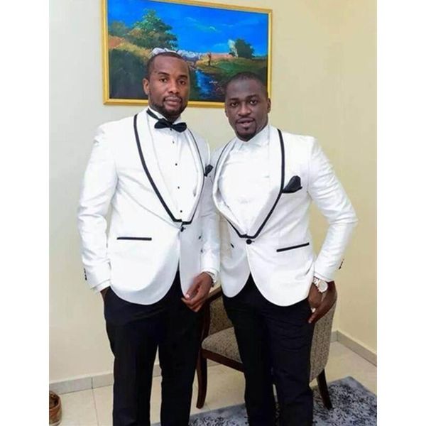 men's suits & blazers 2021 custom made white men slim fits grooms (jacket+pants) wedding tuxedos for formal prom classic designs, White;black
men's suits & blazers 2021 custom made white men slim fits grooms (jacket+pants) wedding tuxedos for formal prom classic designs, White;black