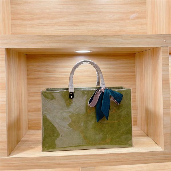 large capacity women's shopping bag spring and summer letter printing gift bag casual style square transparent waterproof shell tote ba
large capacity women's shopping bag spring and summer letter printing gift bag casual style square transparent waterproof shell tote ba