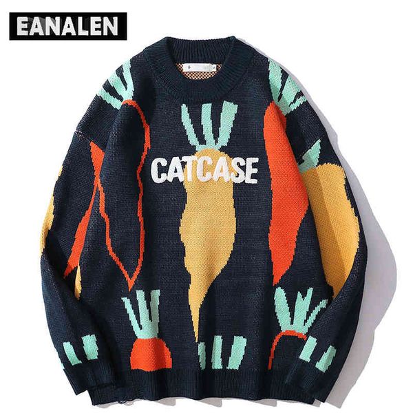 harajuku oversized radish pattern knitted men plant vintage print grandpa ugly sweater cute women pullover jumper, Black
harajuku oversized radish pattern knitted men plant vintage print grandpa ugly sweater cute women pullover jumper, Black