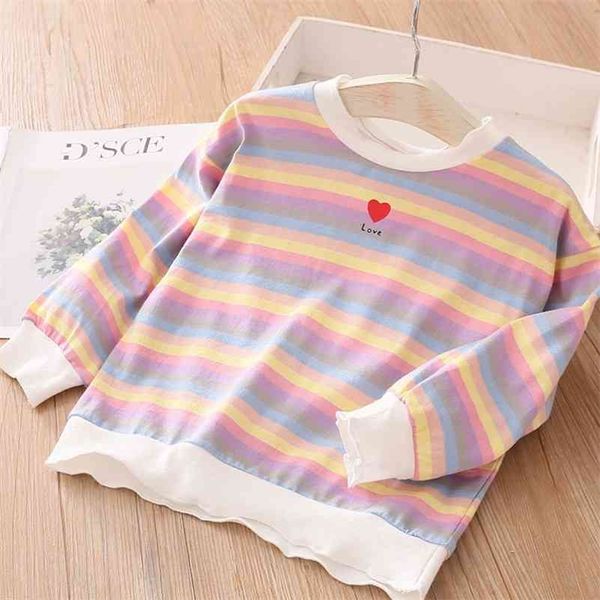 spring autumn casual 3 4 6 8 10 12 years 90-150cm cute children cotton colorful striped sweatshirt for kids baby girls 210701, Black
spring autumn casual 3 4 6 8 10 12 years 90-150cm cute children cotton colorful striped sweatshirt for kids baby girls 210701, Black