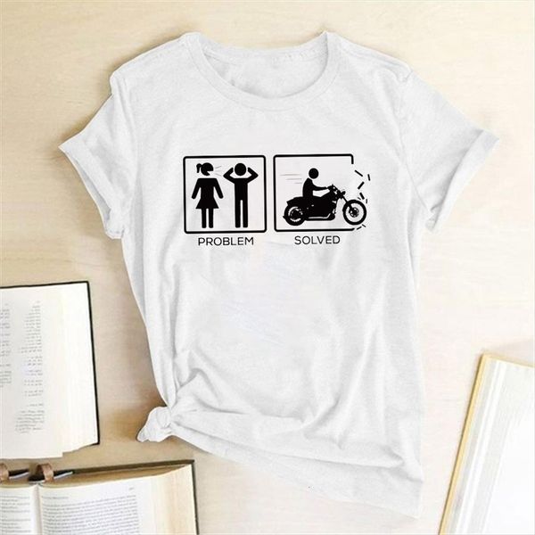 problem solved print funny summer womens t shirts graphic tees woman aesthetic clothes fashion femme for girls, White
problem solved print funny summer womens t shirts graphic tees woman aesthetic clothes fashion femme for girls, White